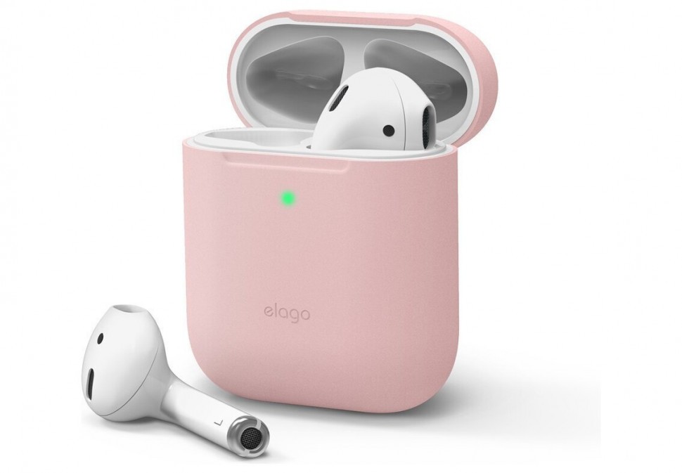 

Чехол Elago для AirPods 1&2 силиконовый Lovely pink, Розовый, Skinny Case