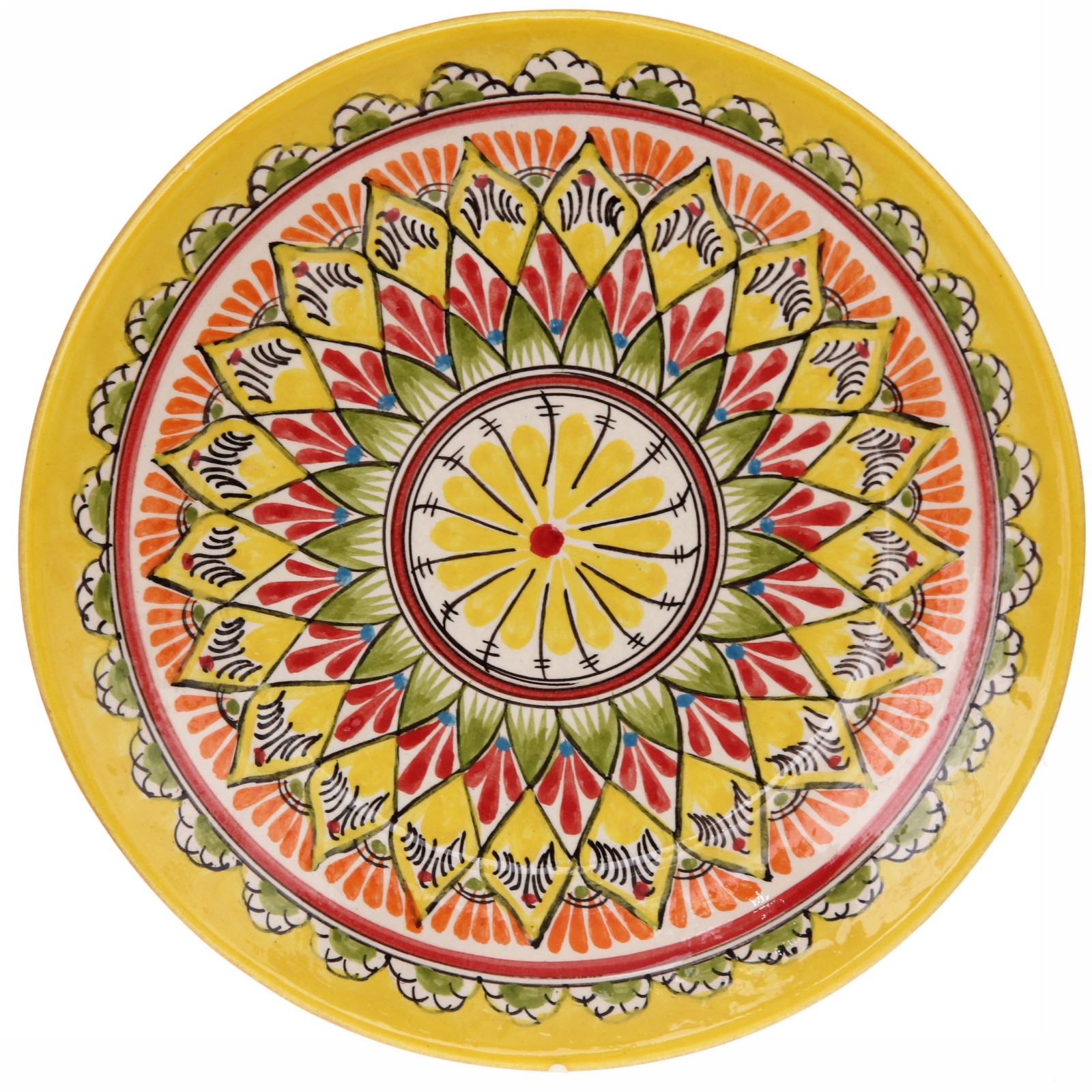 фото Тарелка риштанская керамика плоская