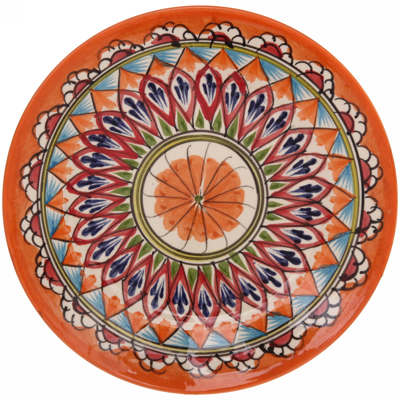 фото Тарелка риштанская керамика плоская
