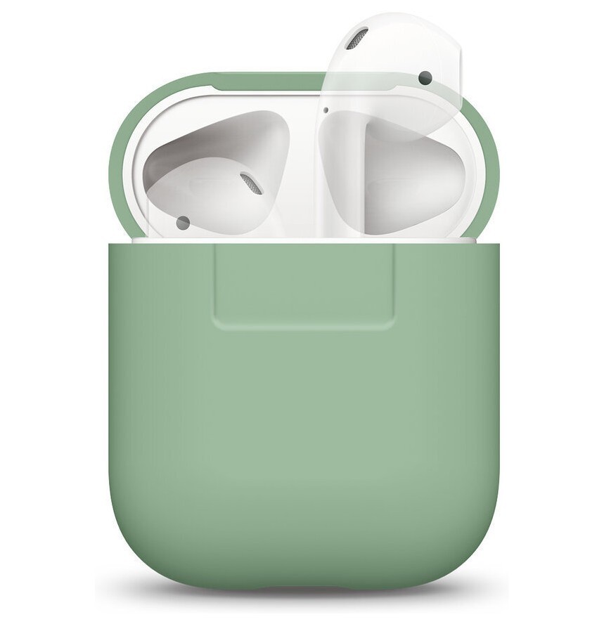 фото Силиконовый чехол elago airpods silicone case airpods 1&2 пастельный зеленый (eapsc-pgr)