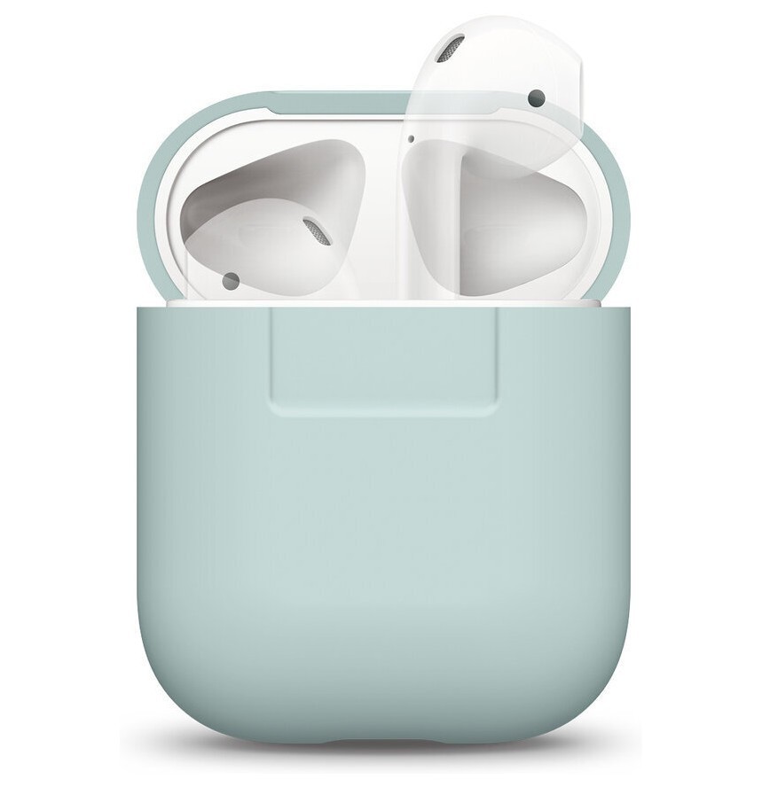 фото Силиконовый чехол elago airpods silicone case airpods 1&2 мятный (eapsc-mt)