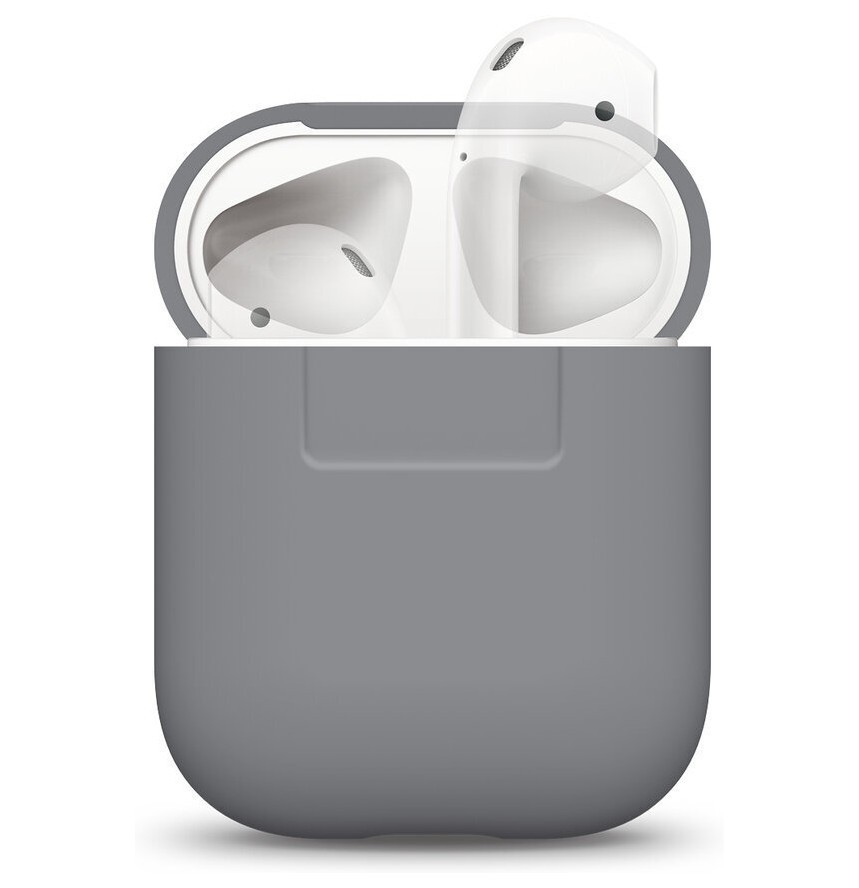 фото Силиконовый чехол elago airpods silicone case airpods 1&2 серый (eapsc-mgy)