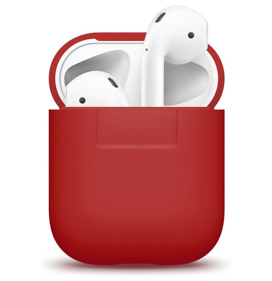 фото Силиконовый чехол elago airpods silicone case airpods 1&2 красный (eapsc-rd)