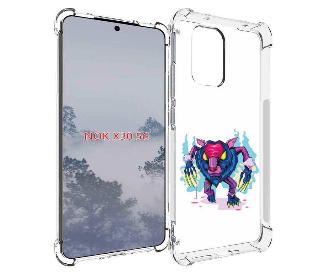 

Чехол MyPads фиолетовая-россомаха для Nokia X30 5G, Tocco