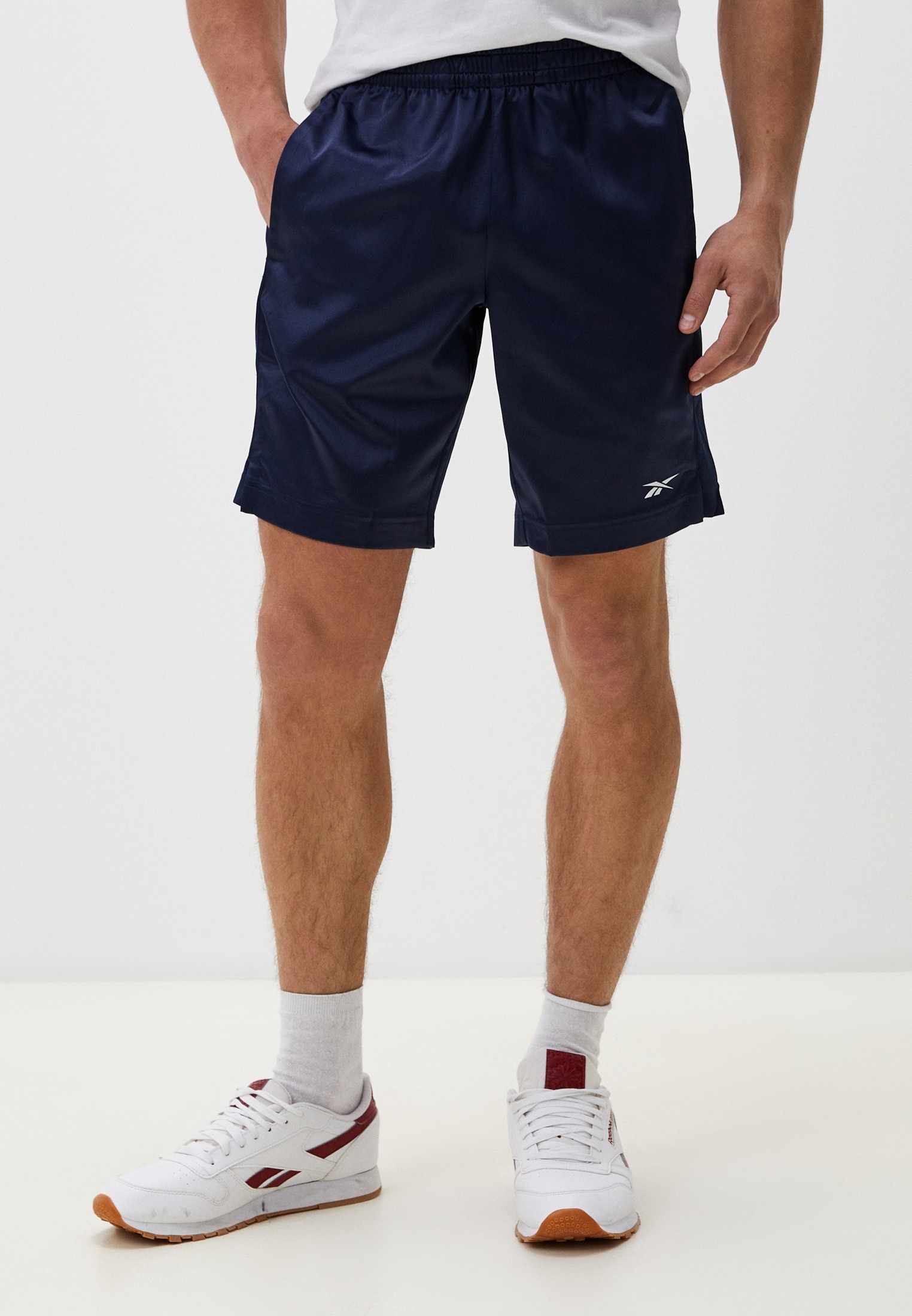 

Шорты мужские Reebok BB SATIN AND MESH SHORT синие S, Синий, BB SATIN AND MESH SHORT