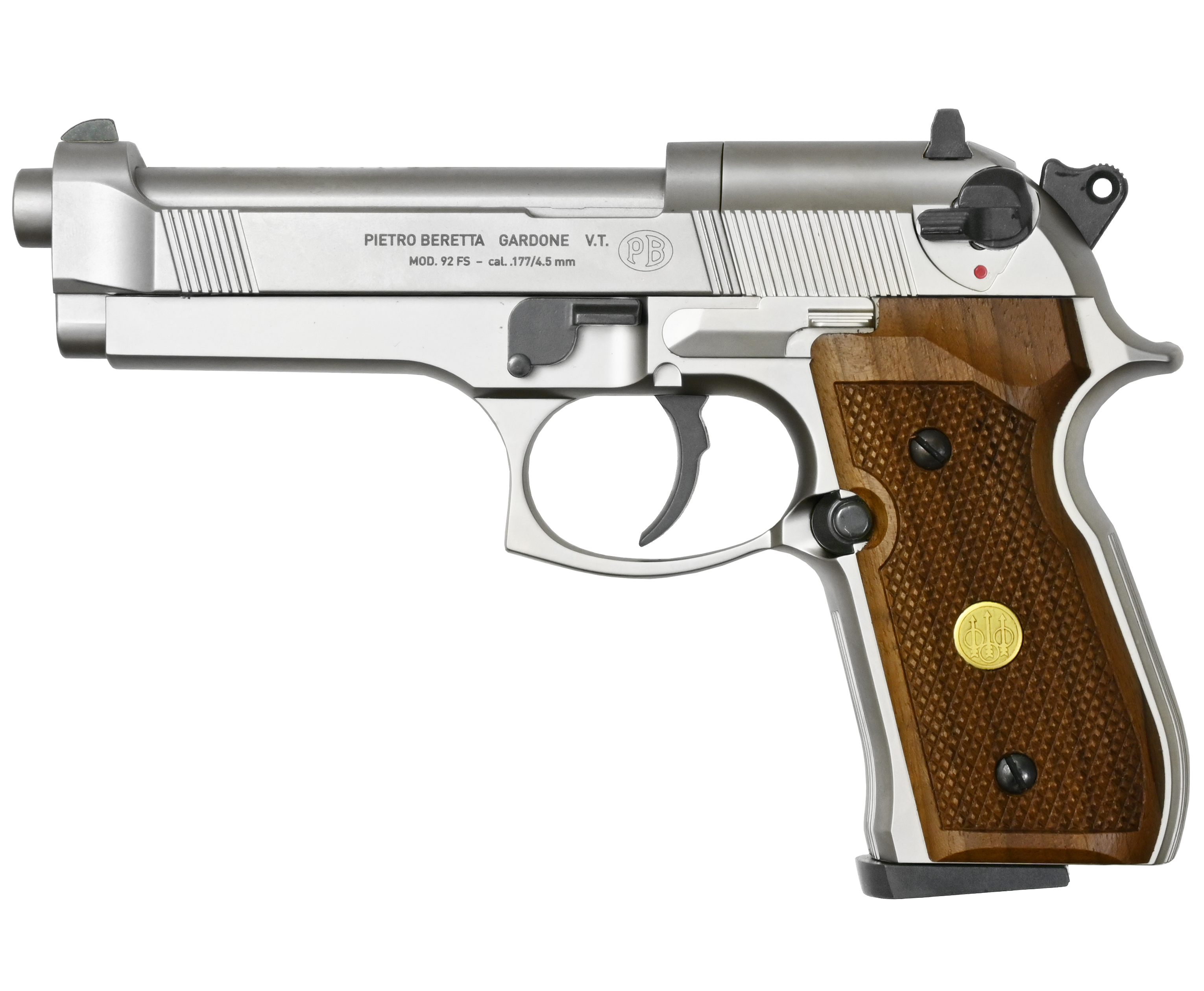 

Пневматический пистолет Umarex Beretta M92 FS 4.5 мм (никель, дерево)