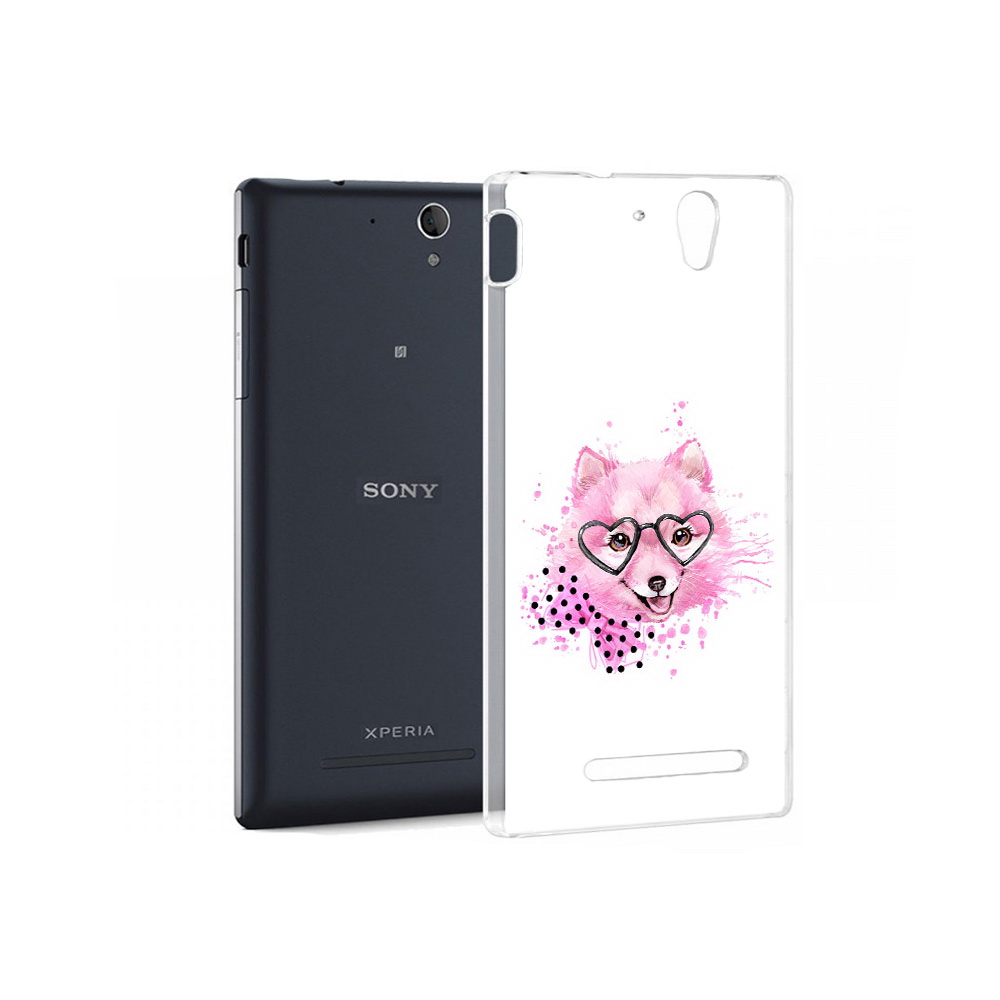 

Чехол MyPads Tocco для Sony Xperia C3 розовый волченок (PT18760.251.585), Прозрачный, Tocco
