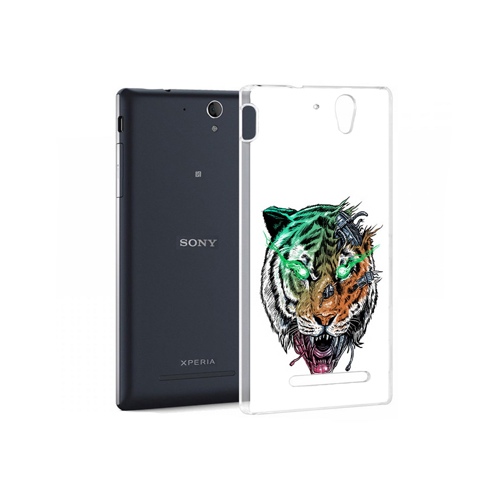 

Чехол MyPads Tocco для Sony Xperia C3 робо-тигр (PT18760.251.584), Прозрачный, Tocco