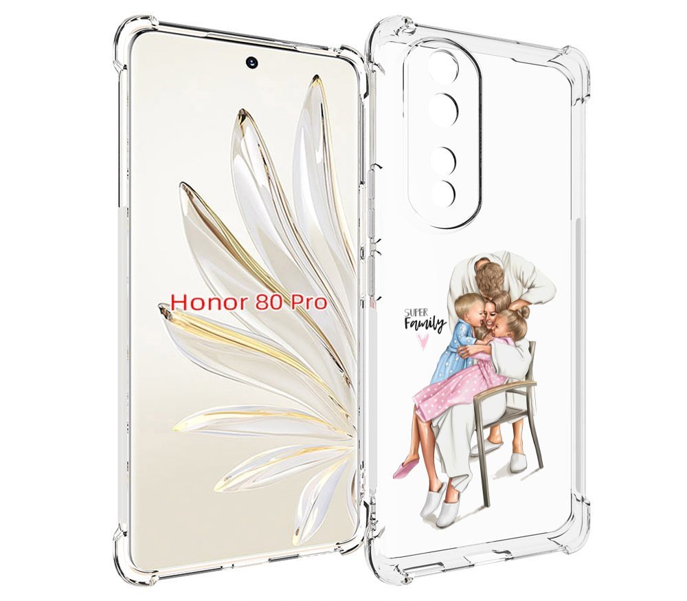 

Чехол MyPads Super-family для Honor 80 Pro, Прозрачный, Tocco