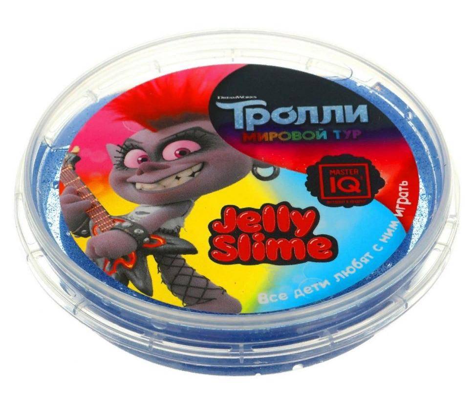 фото Слайм master iq jelly slime тролли черный, в шайбе, готовый n62 master iq²