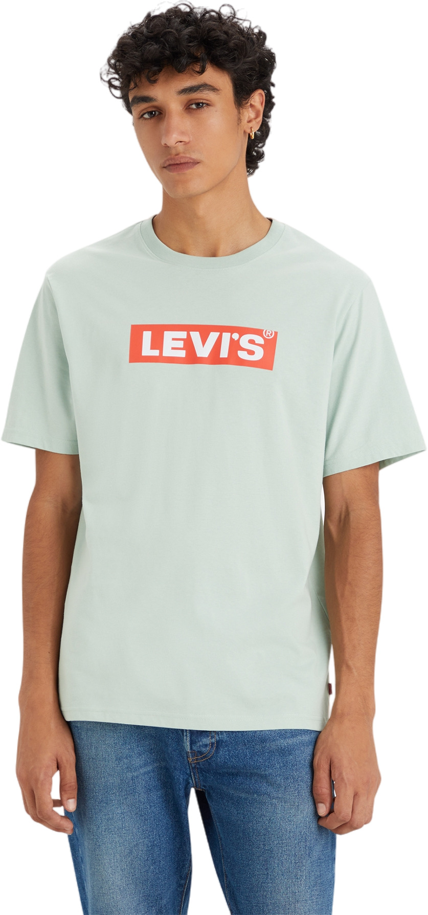 

Футболка мужская Levi's Men Relaxed Fit Graphic Tee голубая L, Голубой, Men Relaxed Fit Graphic Tee