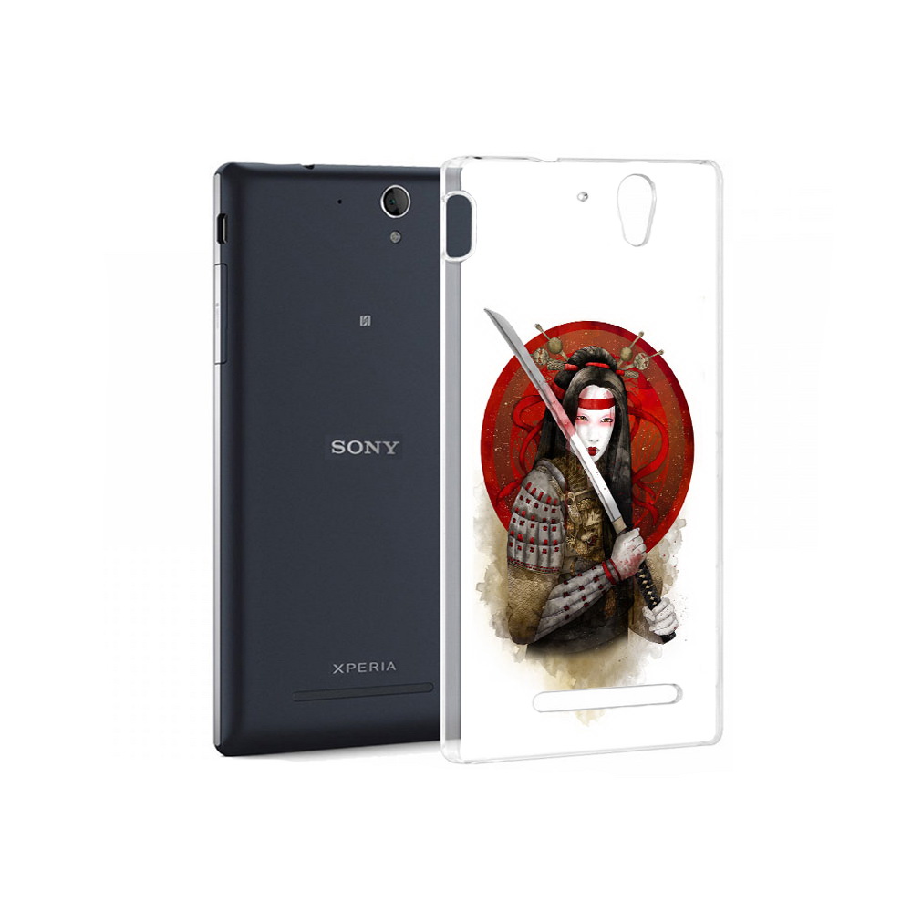 

Чехол MyPads Tocco для Sony Xperia C3 рисованная девушка с катаной (PT18760.251.580), Прозрачный, Tocco