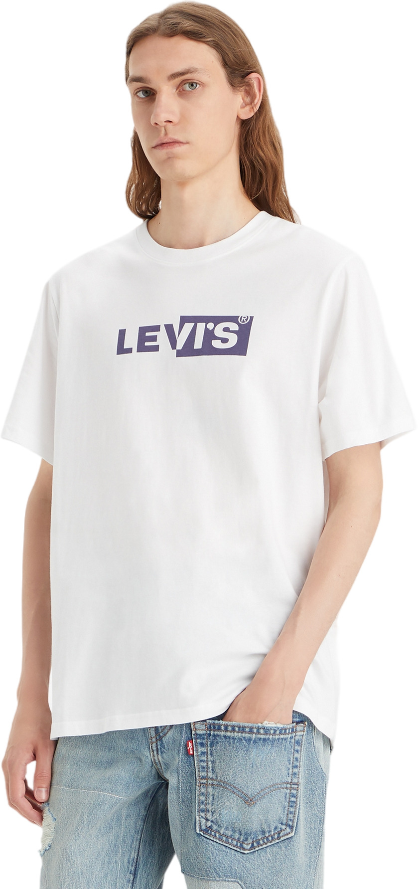 

Футболка мужская Levi's Men Relaxed Fit Graphic Tee белая M, Белый, Men Relaxed Fit Graphic Tee