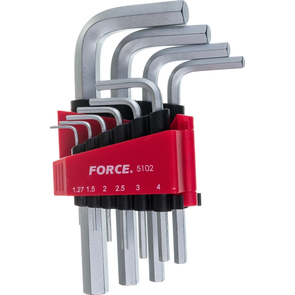 

FORCE 5102 Набор шестигранников 10 пр. 1,27-10 мм Force