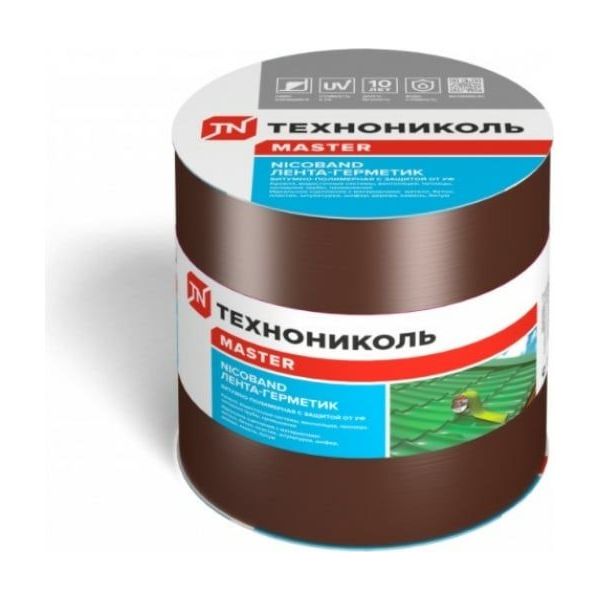 фото Технониколь лента гидроизоляционная nicoband коричневый 10м х 15см гп цб770877
