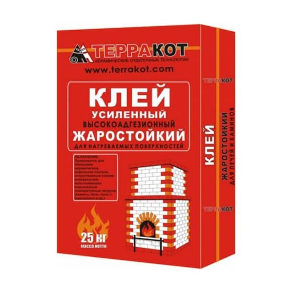 Клей Терракот усиленный жаростойкий, 25 кг А-124265