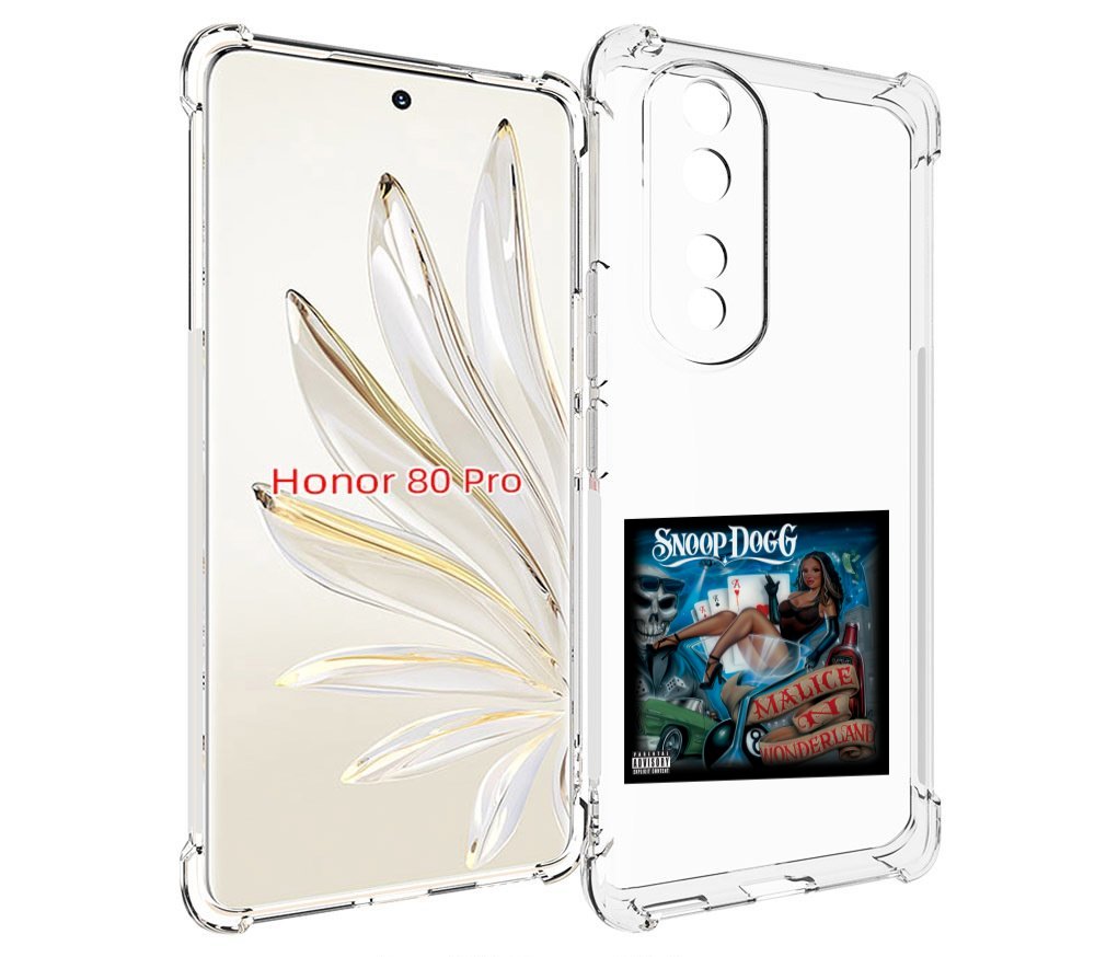 

Чехол MyPads Snoop Dogg MALICE N WONDERLAND для Honor 80 Pro, Прозрачный, Tocco