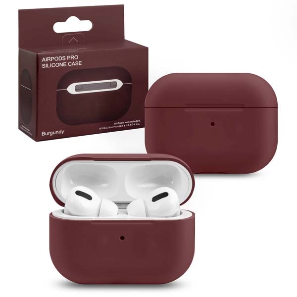 фото Чехол для airpods pro silicone burgundy nobrand