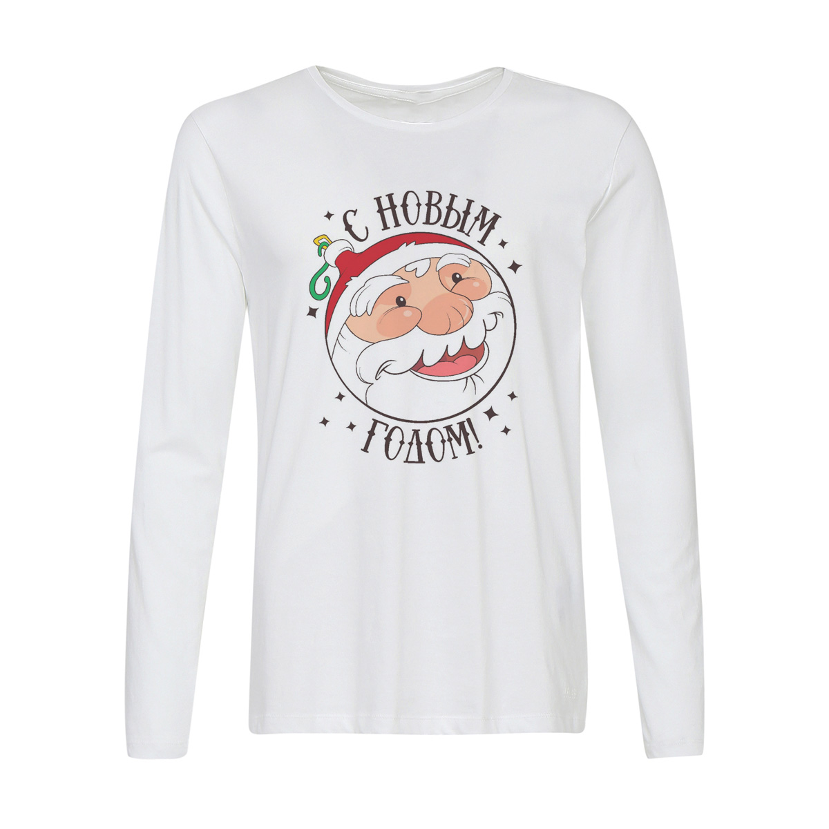 

Лонгслив CoolPodarok С новым годом, Белый, w0113750
