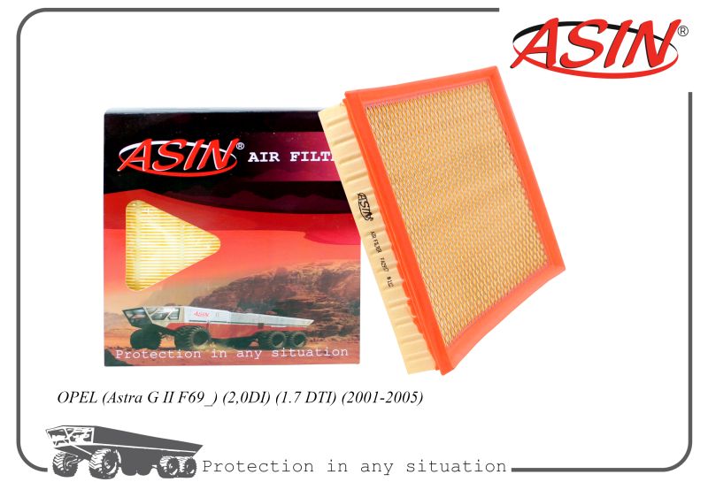 

Фильтр воздушный 93188945 ASIN.FA2917 ASIN дляOPEL Astra G II F69_ 2,0DI 1.7 DTI 2001-2005
