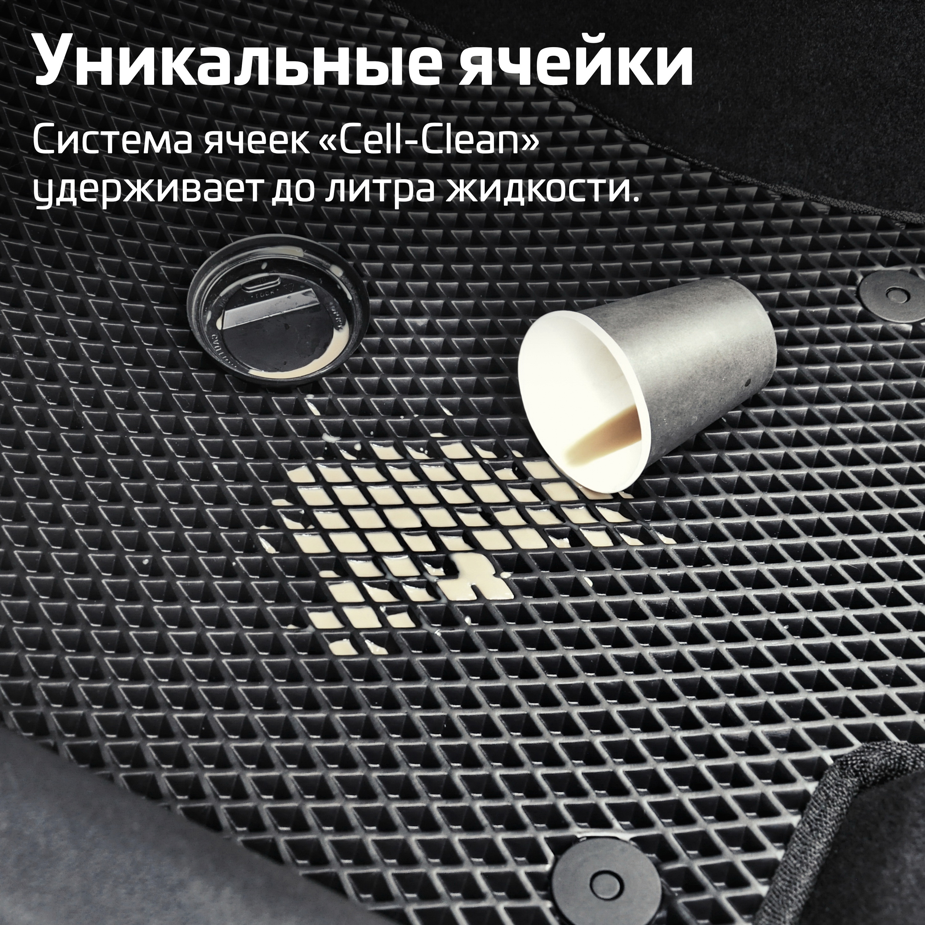 

Комплект ковриков в салон автомобиля Kupi-Kovrik EVA для Ford Focus II (2005-2011),чёрные, EVA-102