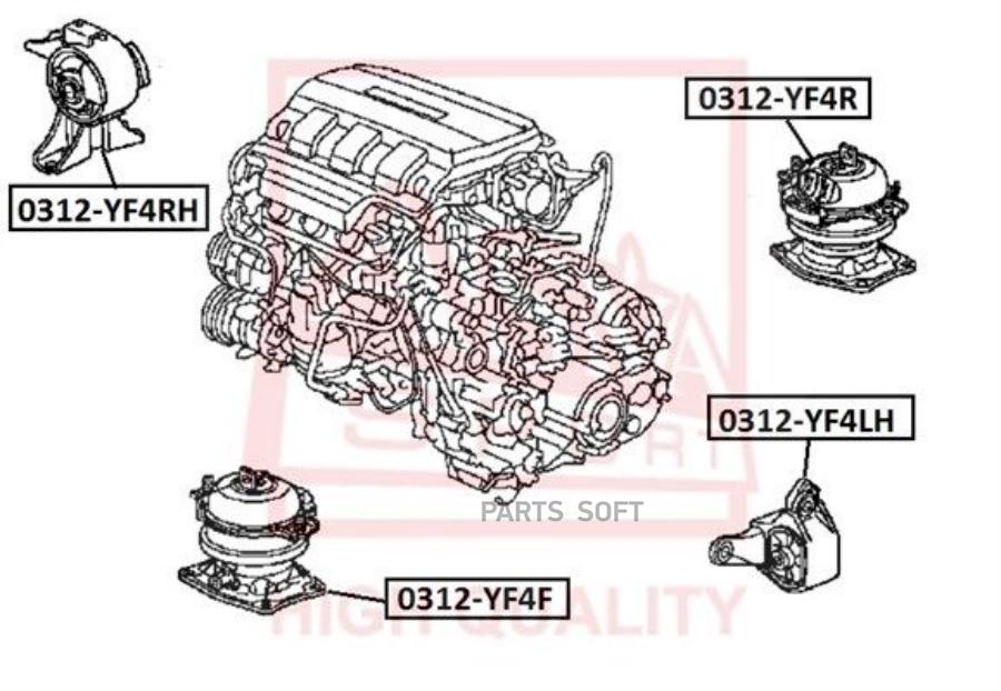 

ASVA 0312-YF4RH Подушка двигателя правая 1шт