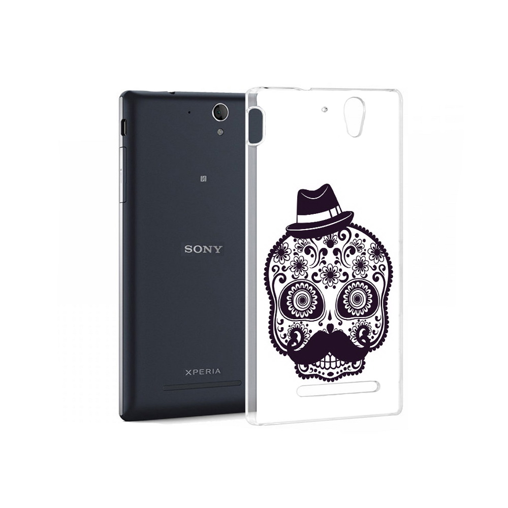 

Чехол MyPads Tocco для Sony Xperia C3 разрисованный скелет (PT18760.251.575), Прозрачный, Tocco