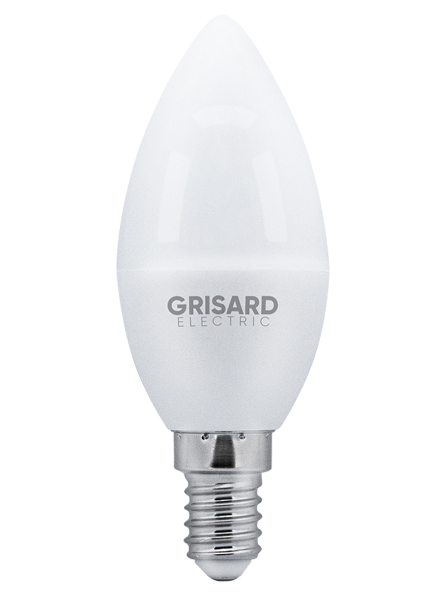 фото Лампа светодиодная grisard electric свеча c35 е14 7вт 4000к 220в