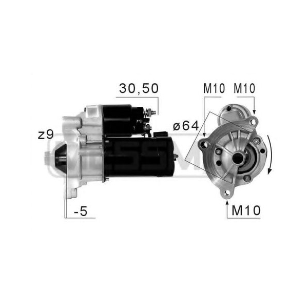 

Стартер Peugeot 307/307 Break/307 SW 99>10 Citroen C4/C4 I/Xsara Picasso 00>13 Fiat Scudo/