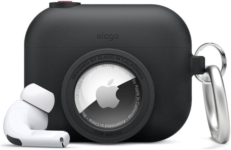 Чехол Elago Unique AT Snarpshot Hang case для AirPods Pro, Черный