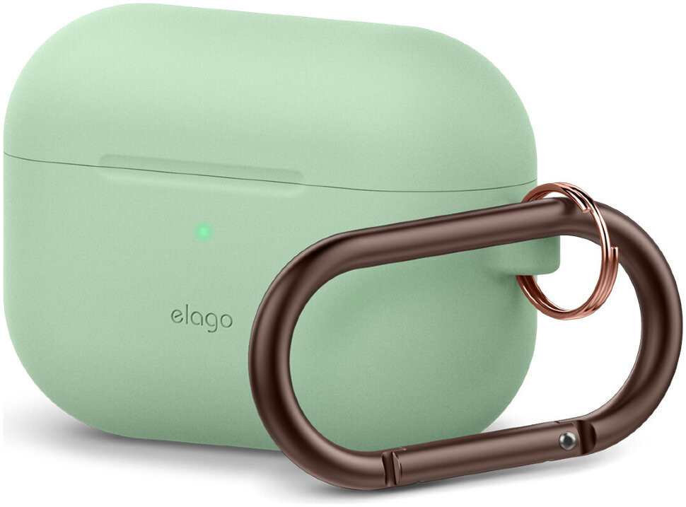 фото Силиконовый чехол elago silicone hang case для airpods pro, пастельный зеленый