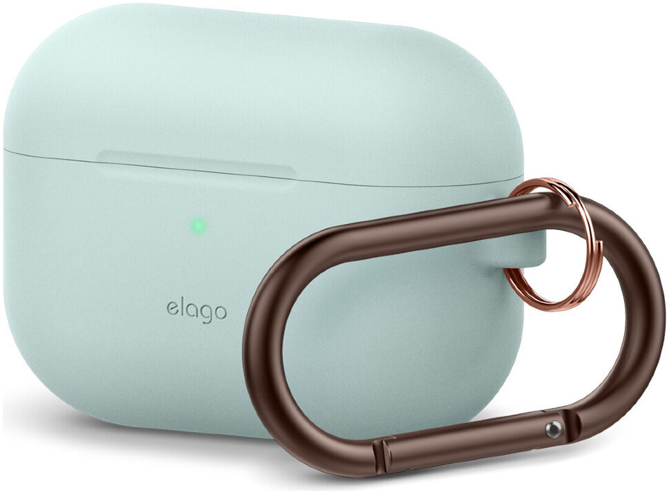 фото Силиконовый чехол elago silicone hang case для airpods pro, мятный