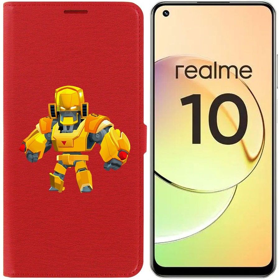 

Чехол-книжка Eco Book для Realme 10 4G Brawl Stars-Бо Золотой Меха