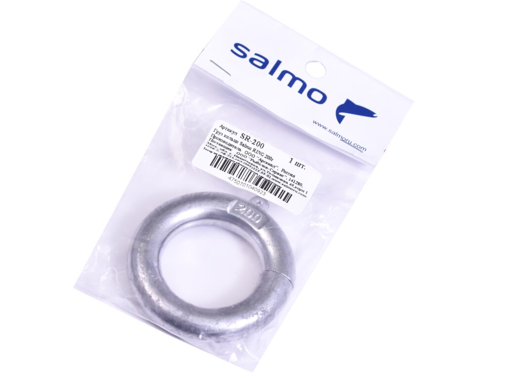 

Груз кольцо Salmo RING 200г, Серебристый, Груз кольцо Salmo RING 200г