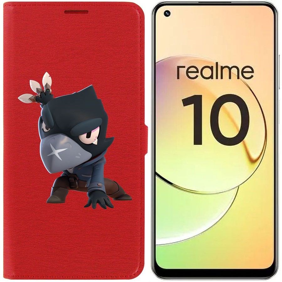 

Чехол-книжка Eco Book для Realme 10 4G Brawl Stars-Ворон