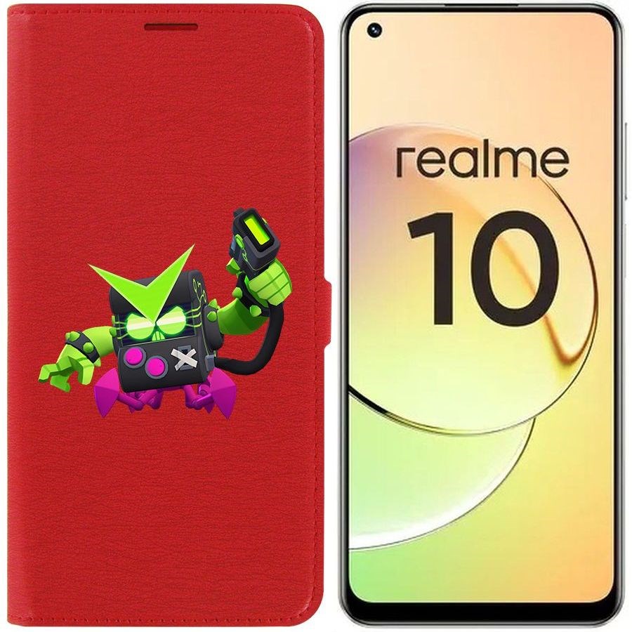 

Чехол-книжка Eco Book для Realme 10 4G Brawl Stars-Вирус 8-Бит