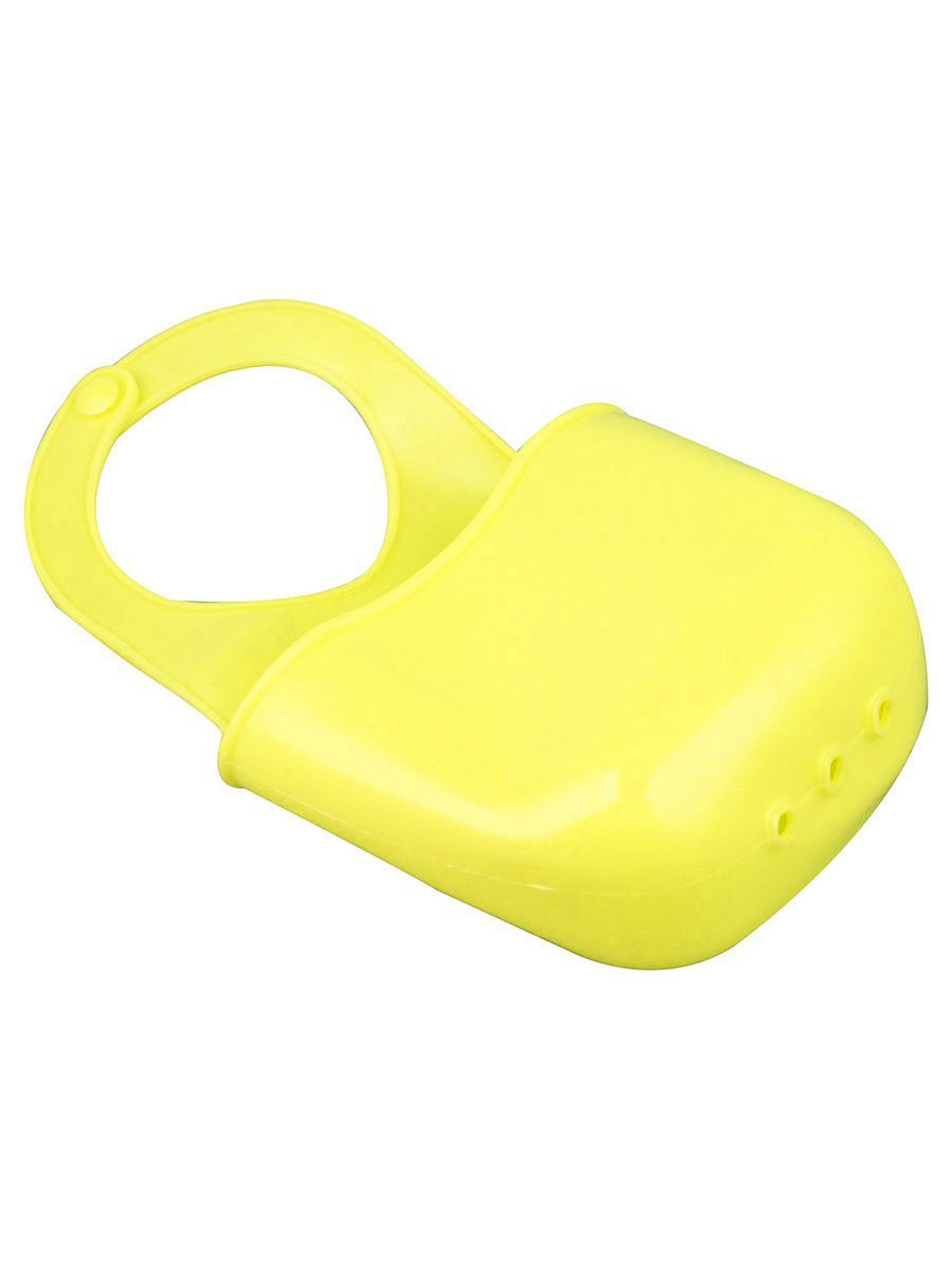 фото Силиконовая мыльница подставка на раковину, держатель мыла и губок, желтый urm