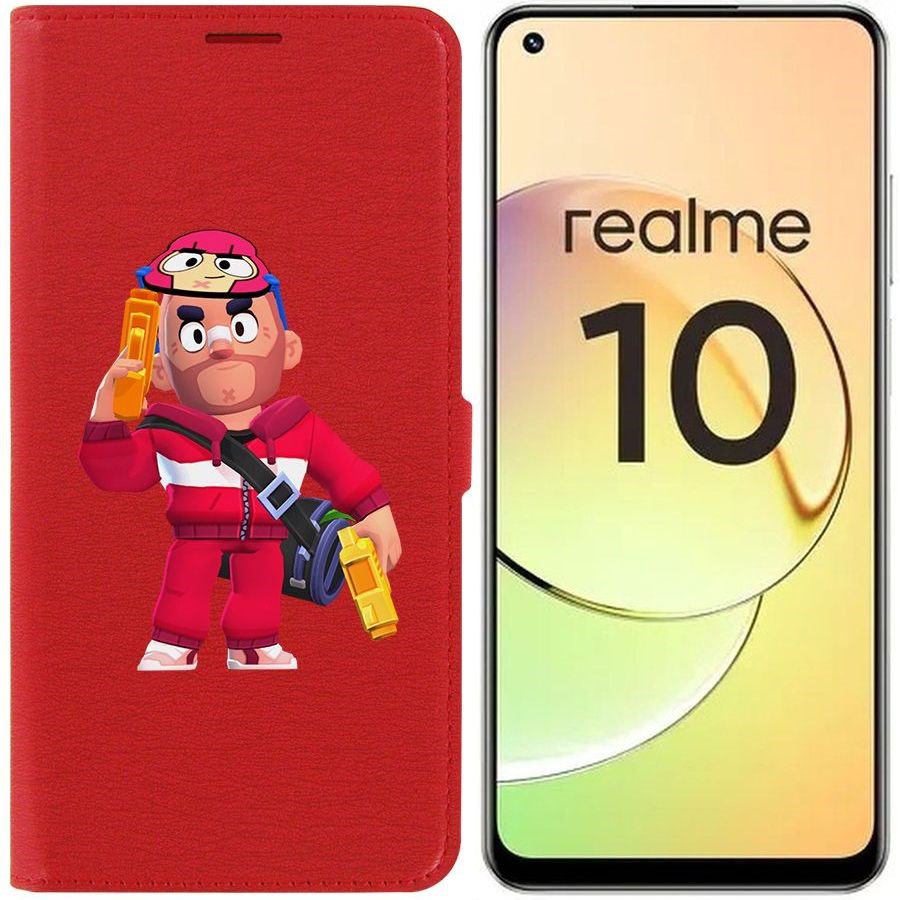 

Чехол-книжка Eco Book для Realme 10 4G Brawl Stars-Красавчик Кольт