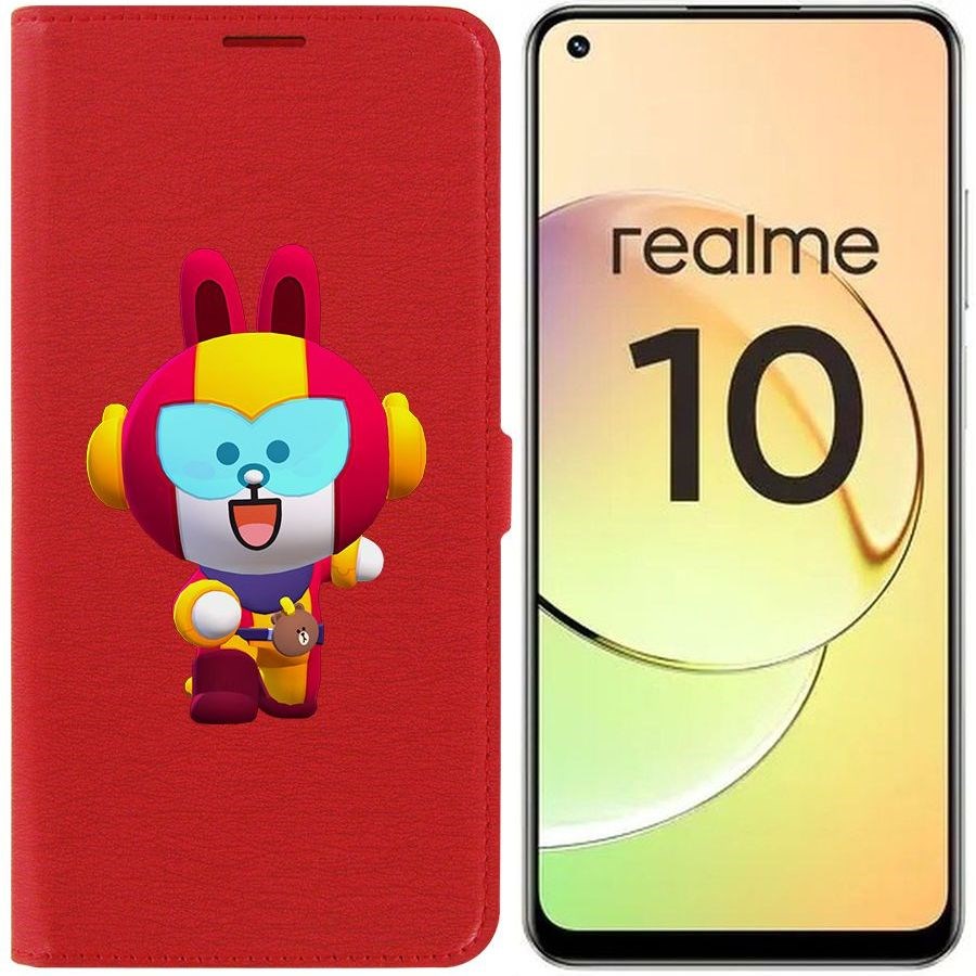 

Чехол-книжка Eco Book для Realme 10 4G Brawl Stars-Кони Макс