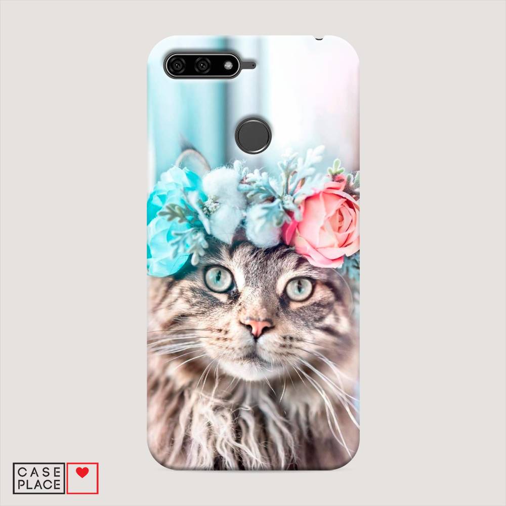 

Чехол Awog "Кот в венке" для Huawei Y6 Prime 2018, 65720-1