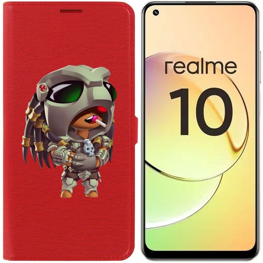 

Чехол-книжка Eco Book для Realme 10 4G Brawl Stars-Леон Хищник
