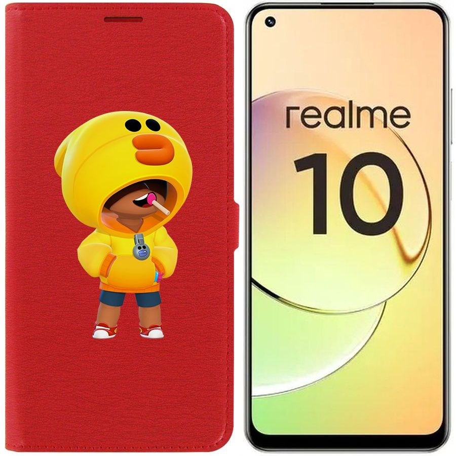 

Чехол-книжка Eco Book для Realme 10 4G Brawl Stars-Леон Салли