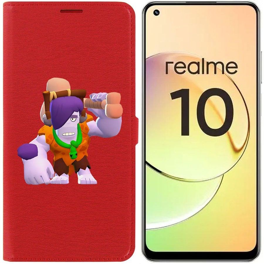 

Чехол-книжка Eco Book для Realme 10 4G Brawl Stars-Пещерный Фрэнк