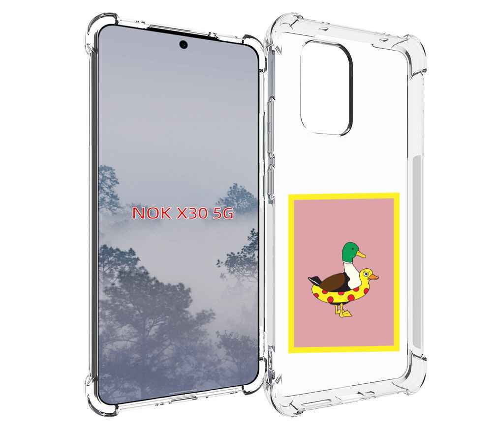 

Чехол MyPads утка в круге надувном для Nokia X30 5G, Tocco