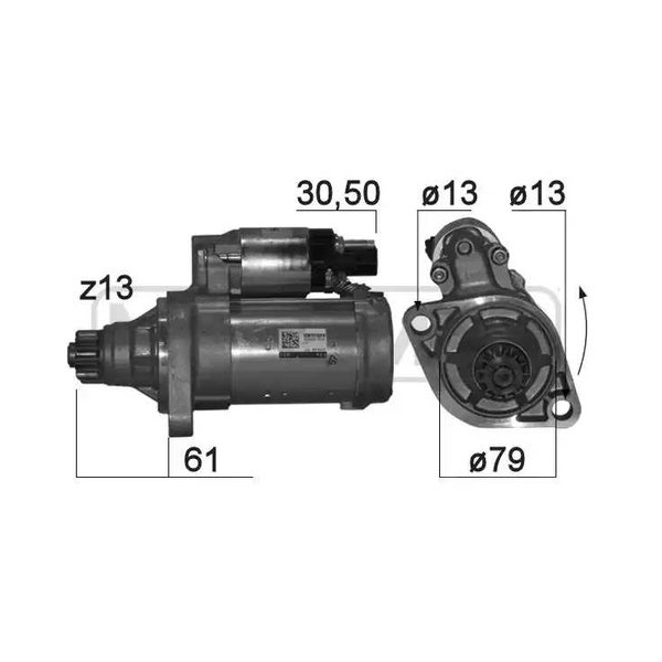 

Стартер VW Passat/Passat Variant/Tiguan 07>18 Audi A1/A1 Sportback/Q3 11>15 Seat Alhambra