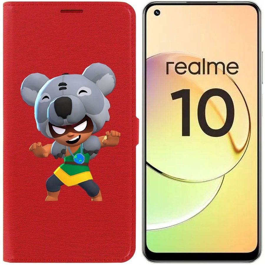 

Чехол-книжка Eco Book для Realme 10 4G Brawl Stars-Нита Коала