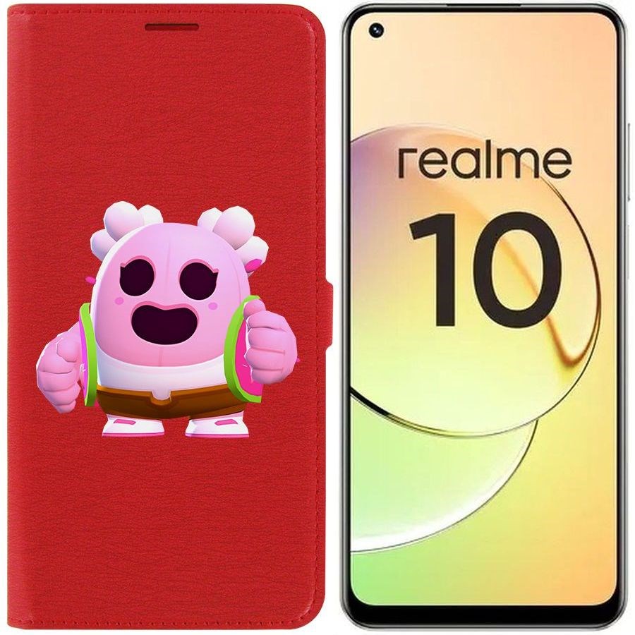 

Чехол-книжка Eco Book для Realme 10 4G Brawl Stars-Сакура Спайк