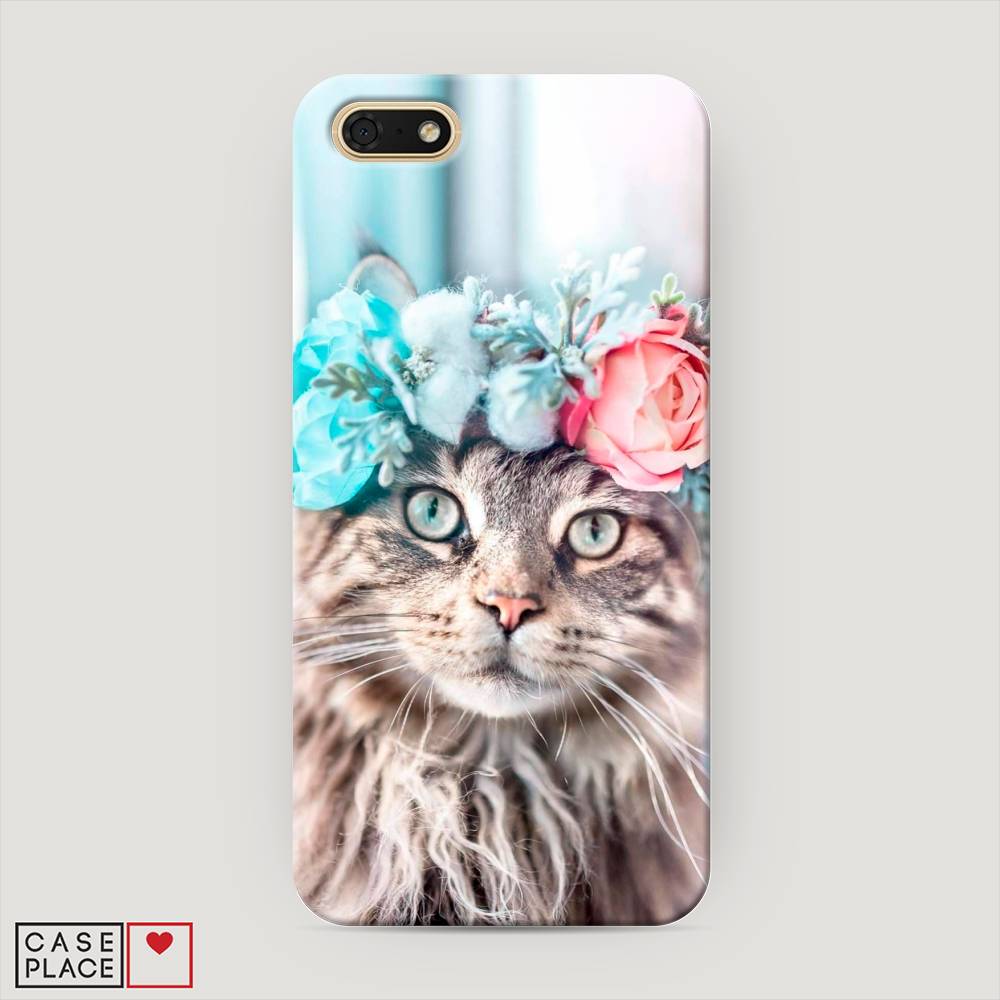 

Чехол Awog "Кот в венке" для Huawei Y5 2018, 65920-1