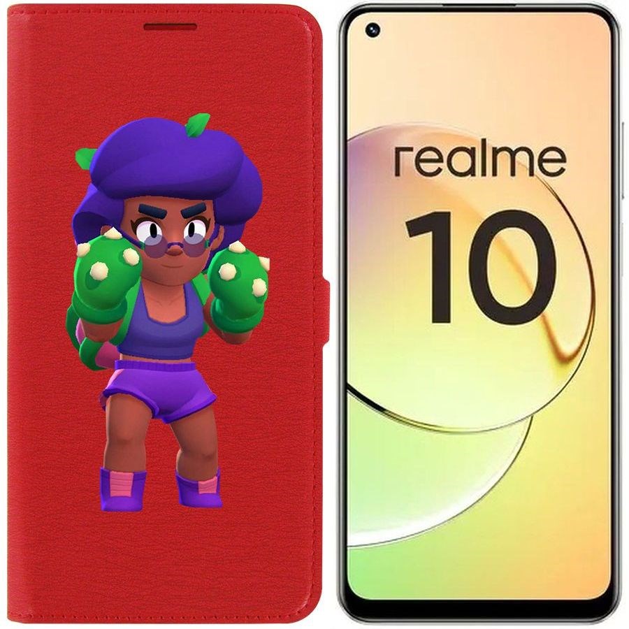 

Чехол-книжка Eco Book для Realme 10 4G Brawl Stars-Роза
