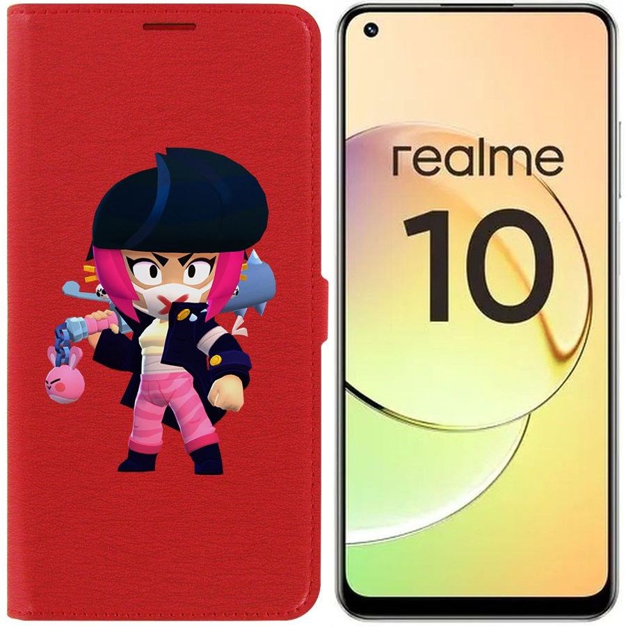 

Чехол-книжка Eco Book для Realme 10 4G Brawl Stars-Ужасная Биби